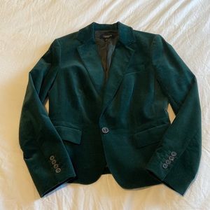Talbots Hunter Green Velvet Blazer | size 8